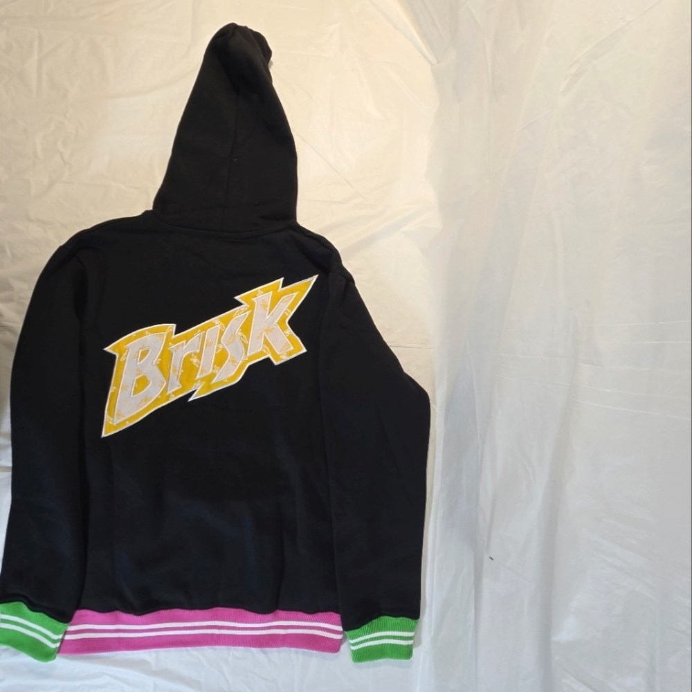 Anwar Carrot Pink Green  Black Brisk Men's Hoodie Medium